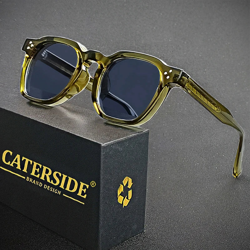 Retro Punk Men Sunglasses Small Frame Square Personalized Design Sun Glasses Women Travel Party Business Festival Gift