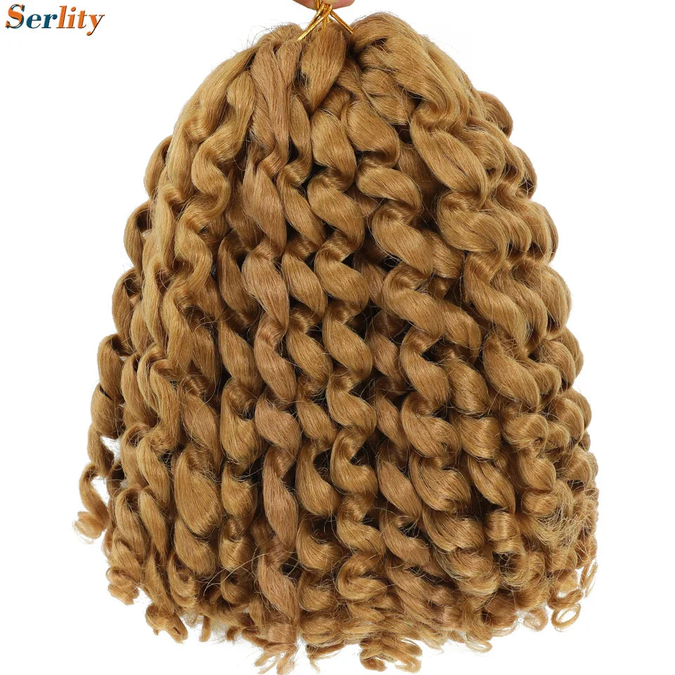 3 Packs Wand Curl Jamaican Bounce Crochet Hair 8inch T Purple 27 30 350 Bug Ombre Blonde Synthetic Jumpy Wand Curly Hair 60Roots