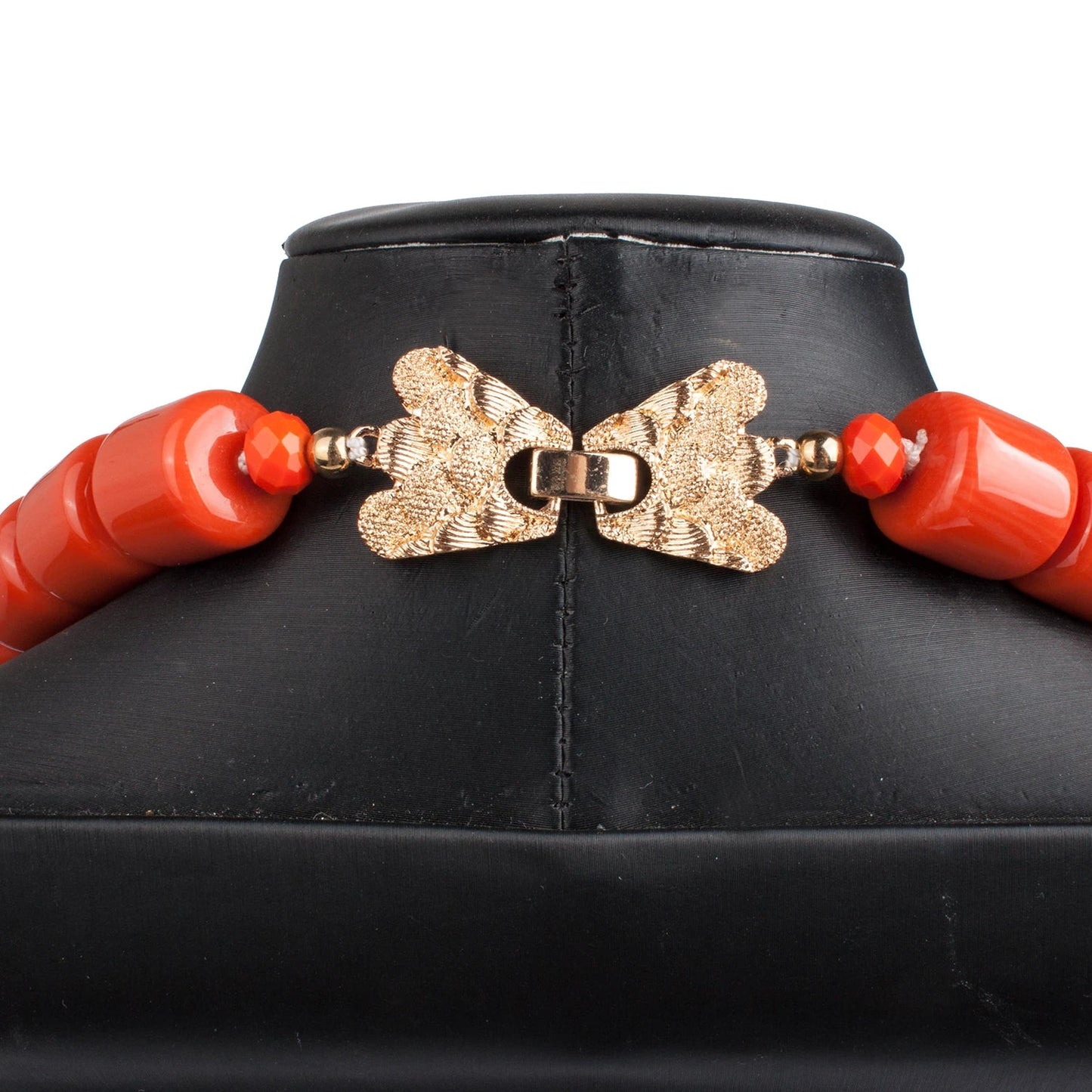 32 inches Long Orange Beads African Jewelry Set Women Bridal Party Costume Necklace Jewelry Set
