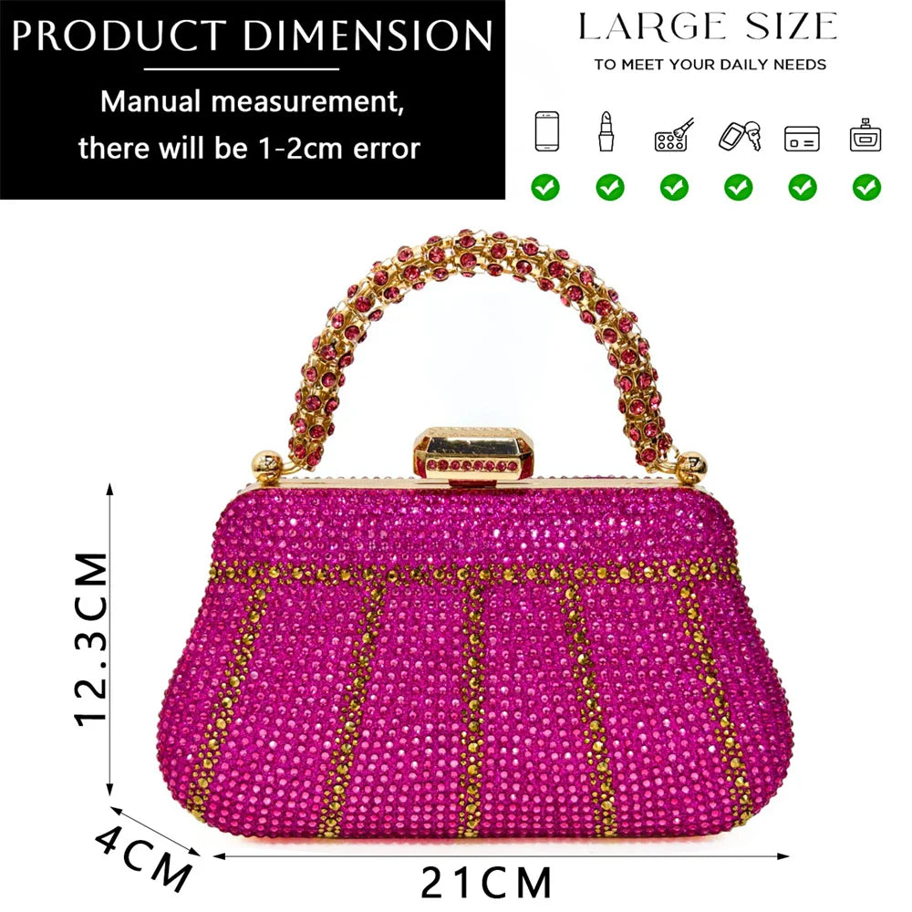 Venus Chan Black Hollow Design With Pointed Shoes And Fashion Three-Dimensional Bag Cozy Rhinestones Are Suitable For Parties