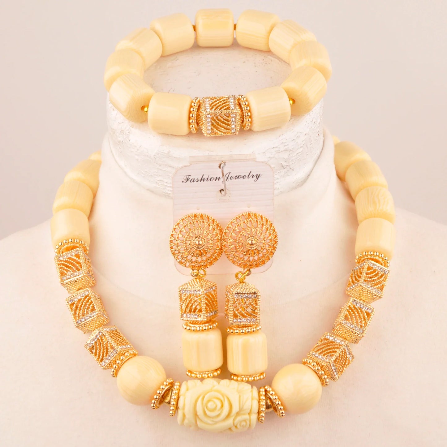 artifical coral beads nigerian jewelry sets for woman weddings