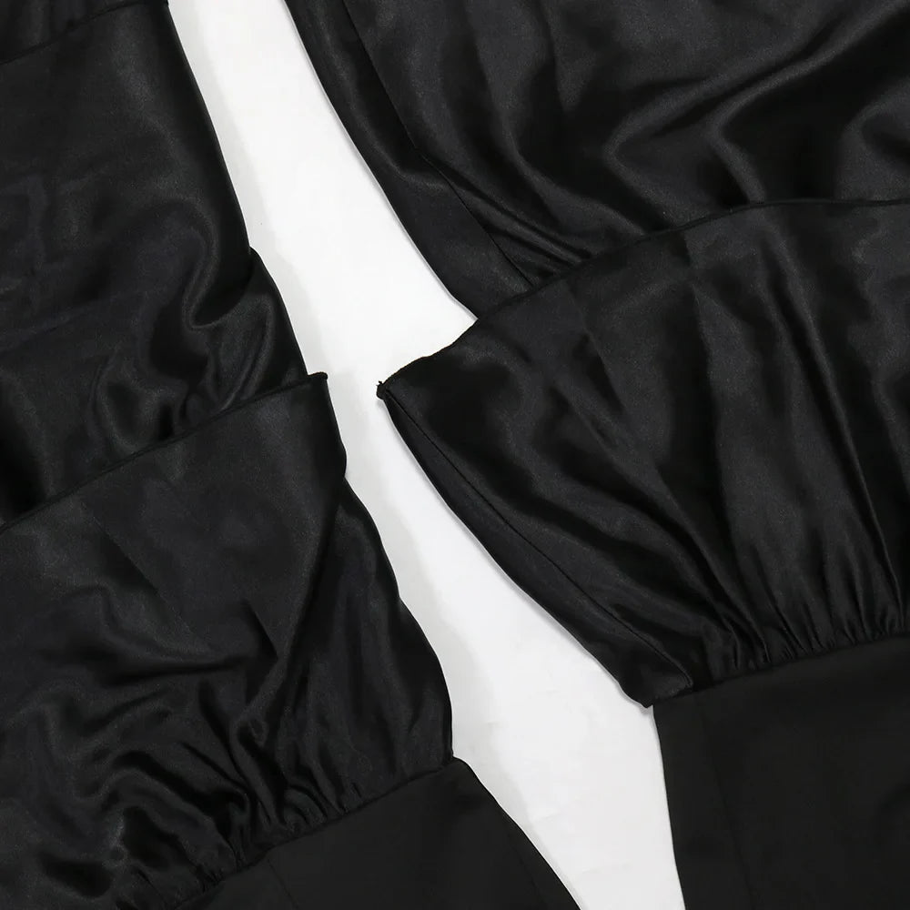 Jumpsuits Strapless Women Sleeveless Sexy Rompers One Piece Overalls Slim Fit Long Pant Ruffles Patchwork Elegant Lady