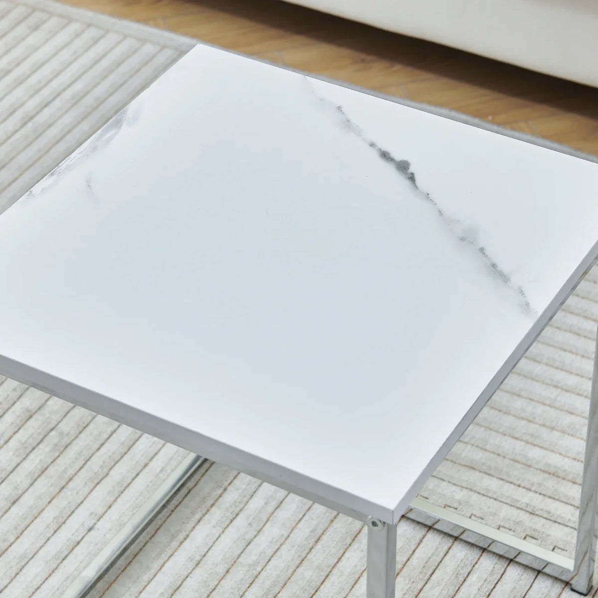 Set Of 3 Modern Nesting Coffee Tables For Living Room - High Gloss Nest Of 3 Nested Tables