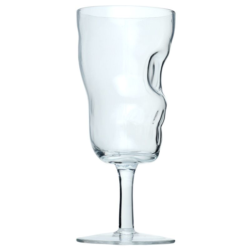 Gothic Gifts Set of 2 Skull Head Shaped Wine Glasses