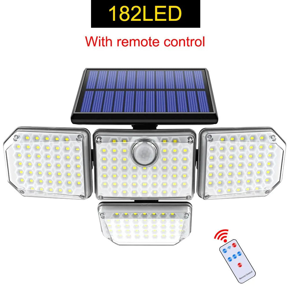 Solar light 3 Modes Adjustable Lighting Head for Garage Garden Yard