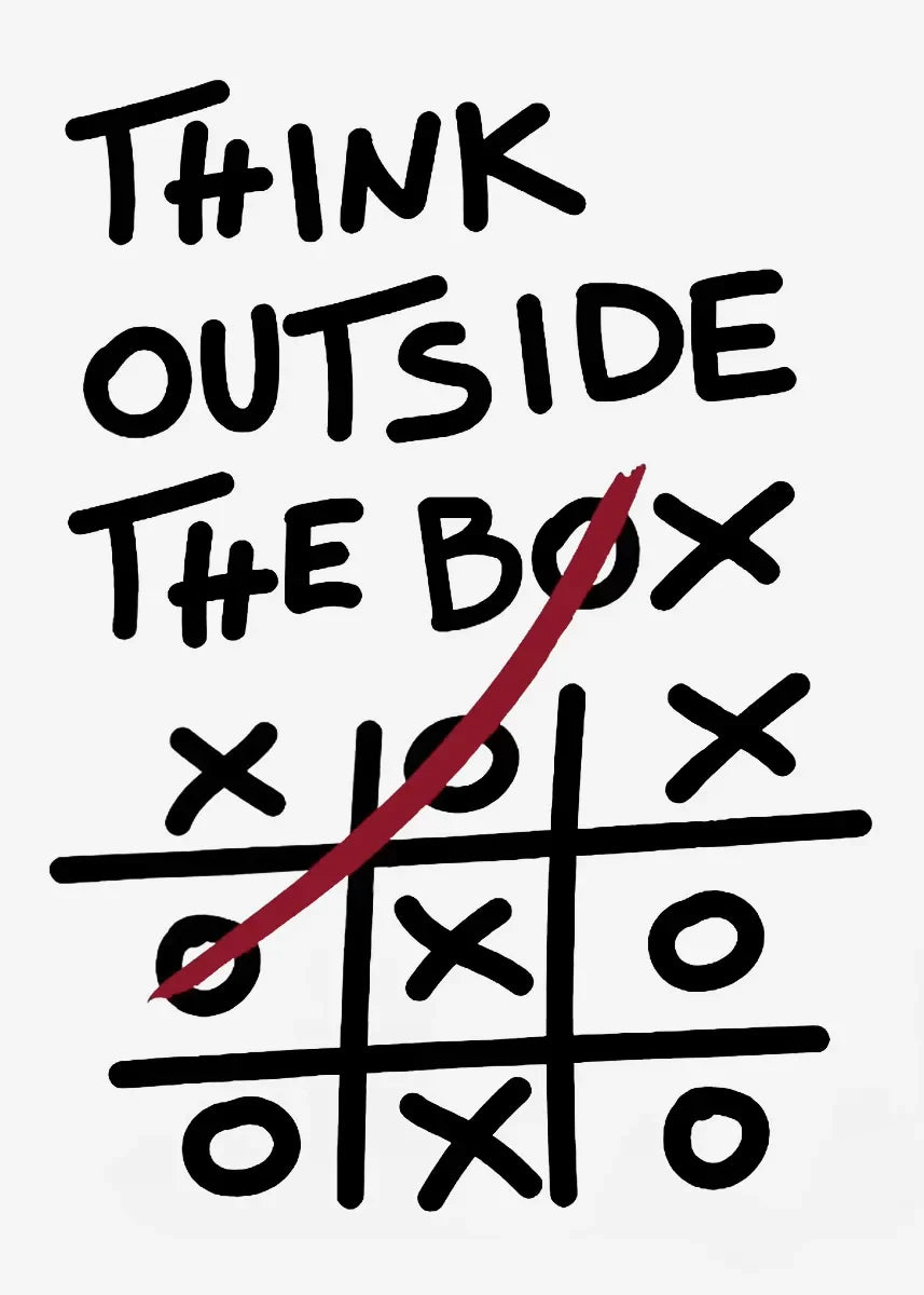 Modern Motivational Quote Posters – Think Outside the Box, Again, Discipline Canvas Prints