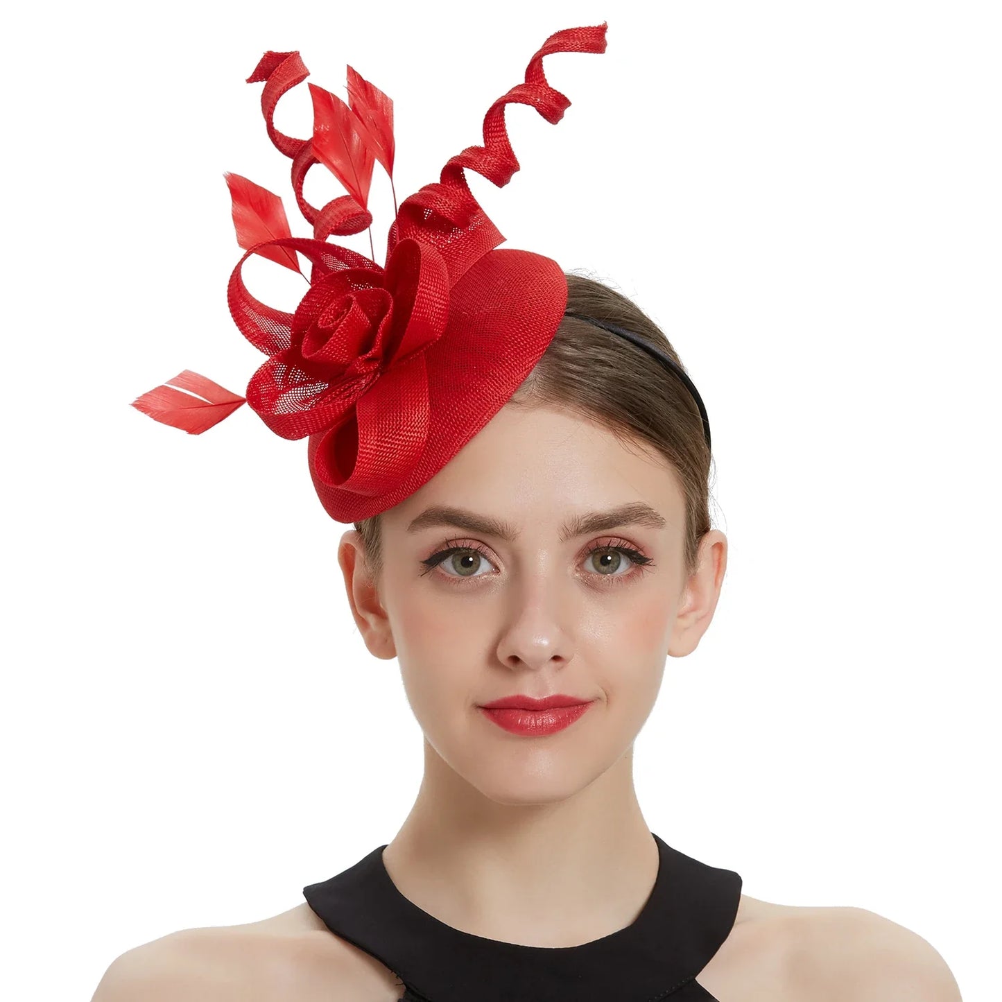 2025 Women Fascinator Hat Folding accessories Headband Bridal Hair Clip Accessories Kentucky Derby Cocktail Party Festival Hat