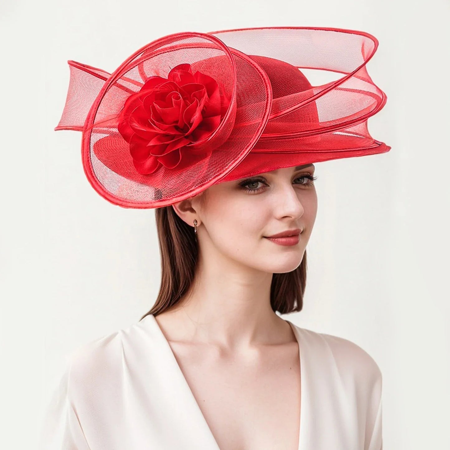 Christmas Sinamay Fascinator Perfect Wedding Hat Unique Derby Party Hat Fashion Church Hats Bride Headband Fascinators for Women