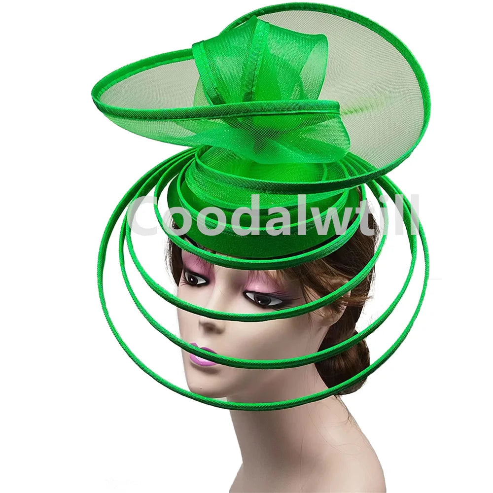 Royal Ascot Luxury Fascinator Hat Women Wedding Headpiece Mesh Hat Formal Event Pillbox Fascinator Hats Ladies Mariage Millinery