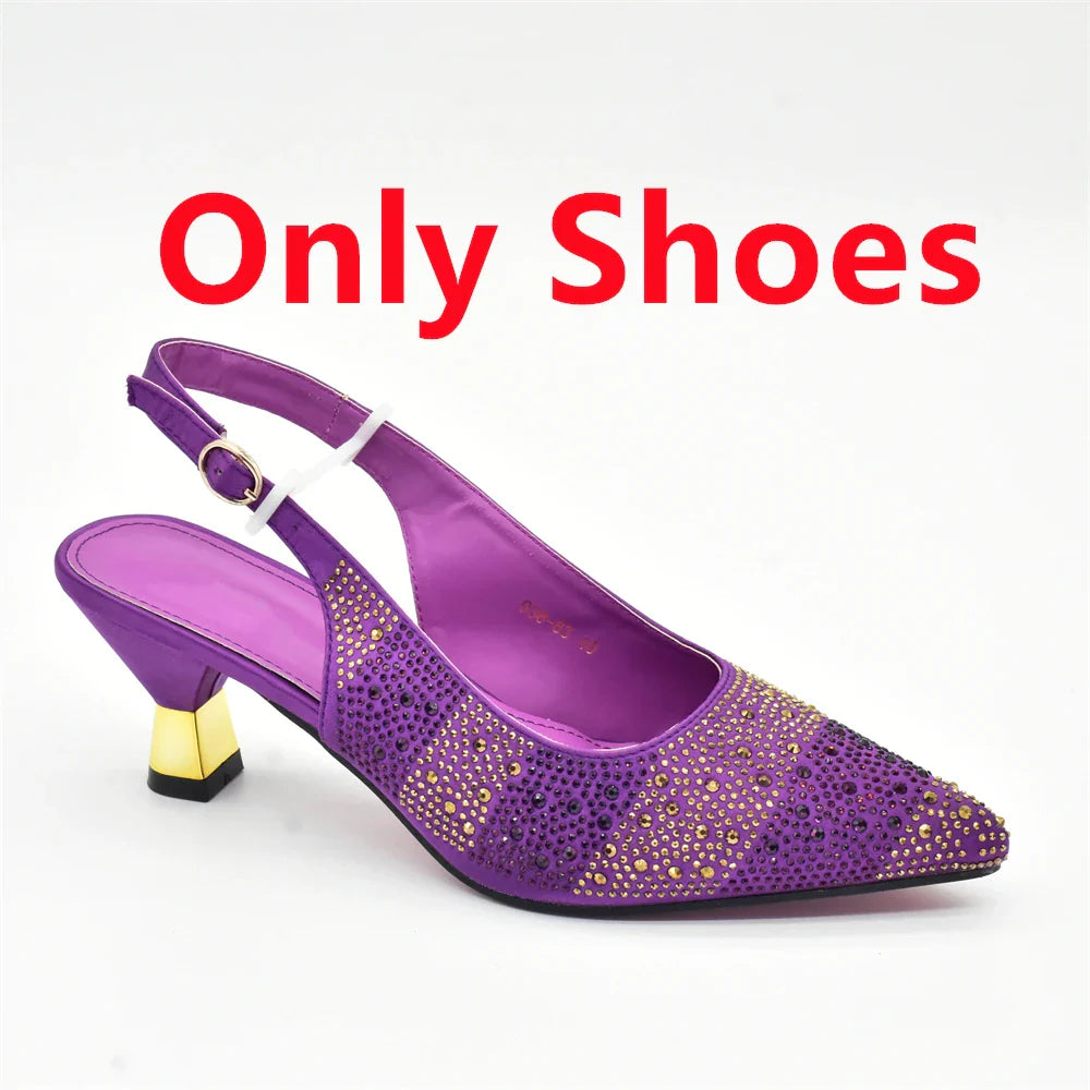 Designer Shoe and Bag Sets From Italy Original Italian Shoes and Bag Set for Women Wedding Shoes for Women Bride Party Pumps