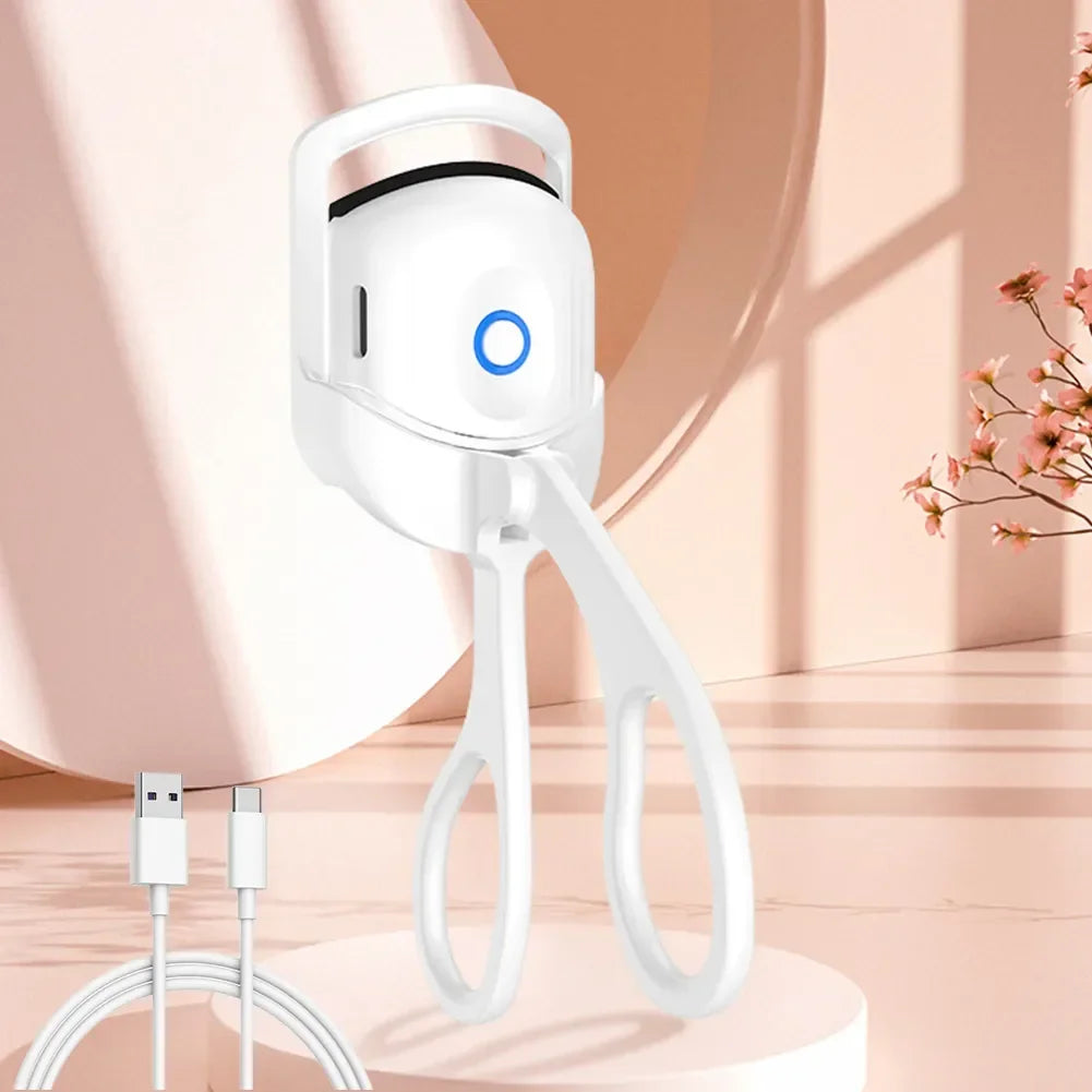 Electric Heated Eyelash Curler Eyelashes Curls Thermal Eyelash Curler USB Rechargeable Mini Long Lasting Makeup Tool Beauty Tool