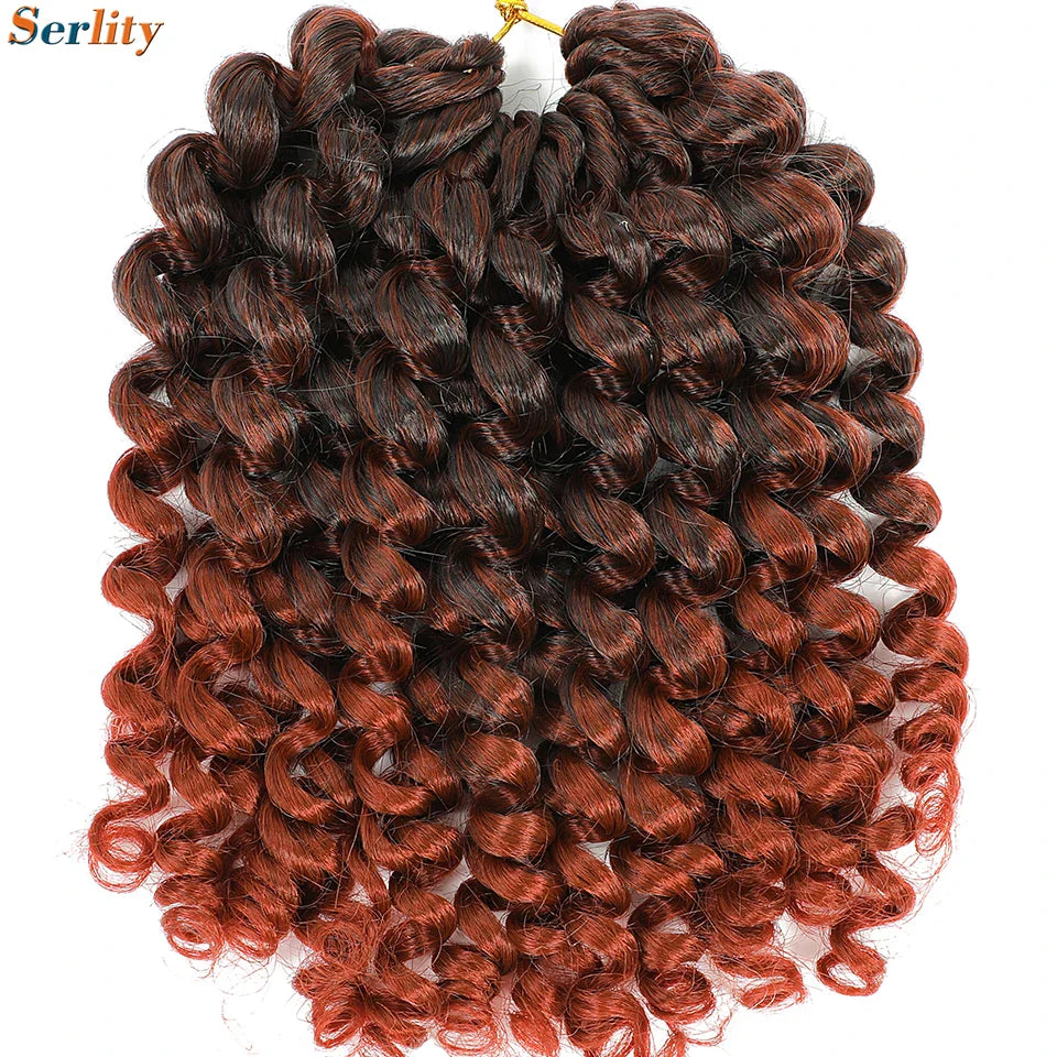 3 Packs Wand Curl Jamaican Bounce Crochet Hair 8inch T Purple 27 30 350 Bug Ombre Blonde Synthetic Jumpy Wand Curly Hair 60Roots