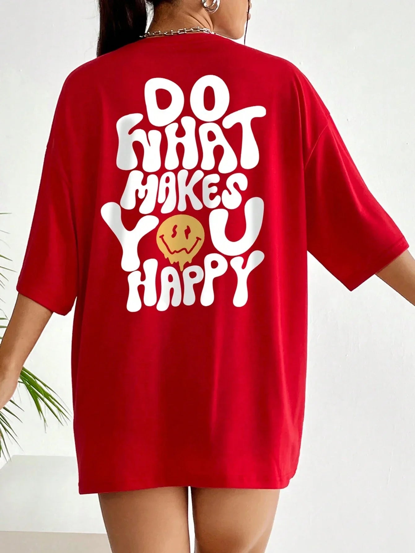 Do What Makes You Happy Oversized T-Shirt - Cotton Streetwear Tee