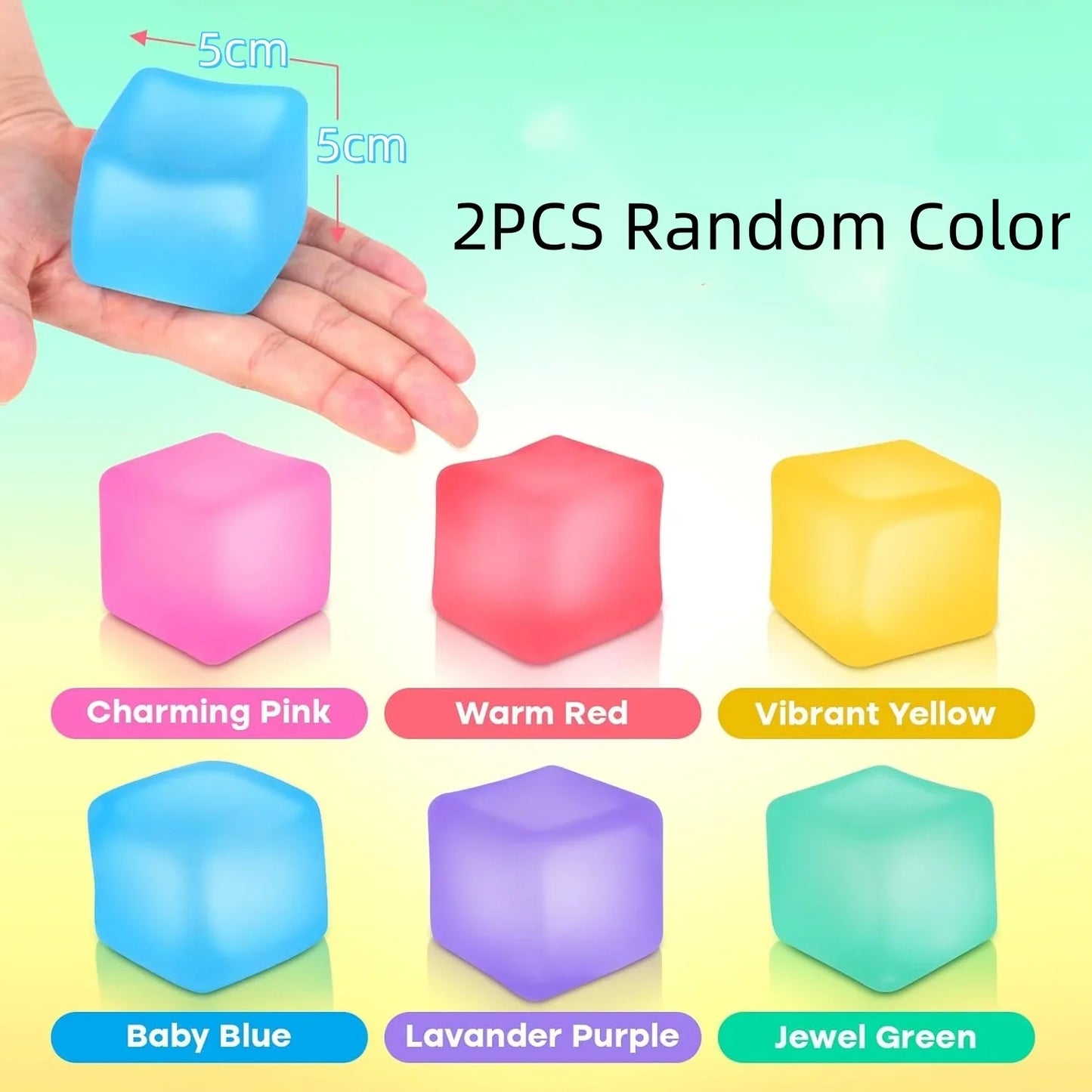 Premium Stress Relief Cube | Gel-Filled Sensory Fidget Toy for Anxiety & Focus | Kids & Adults