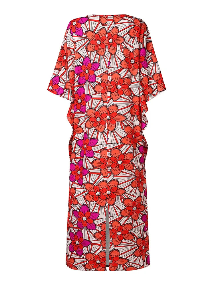 Plus Size Women's Summer Party Maxi Dress Bohemian Sundress Robe
