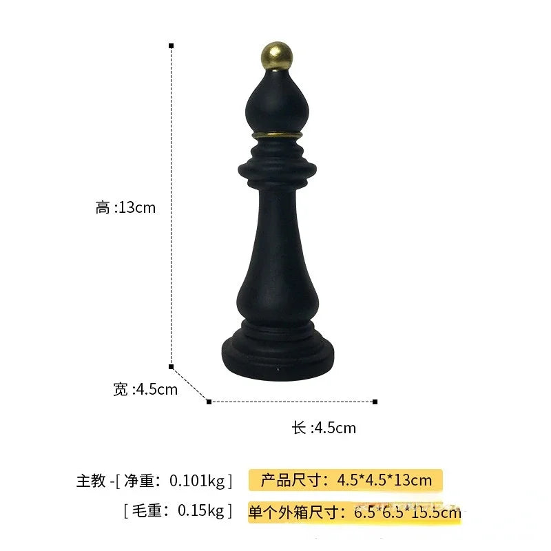 Resin Retro International Chess Figurine