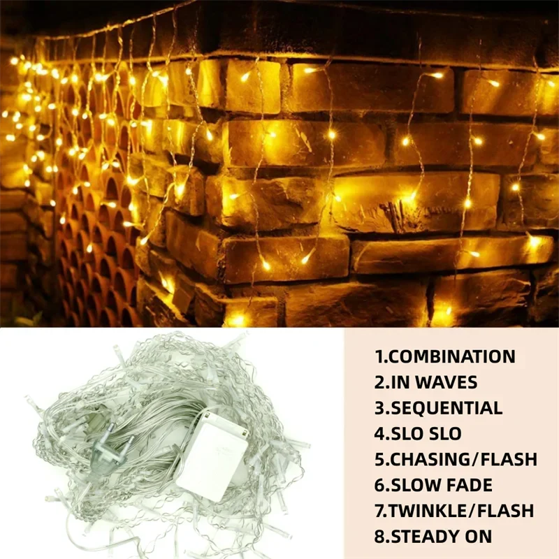 Christmas Lights Waterfall Outdoor Decoration 5M Droop 0.4-0.6m Led Lights