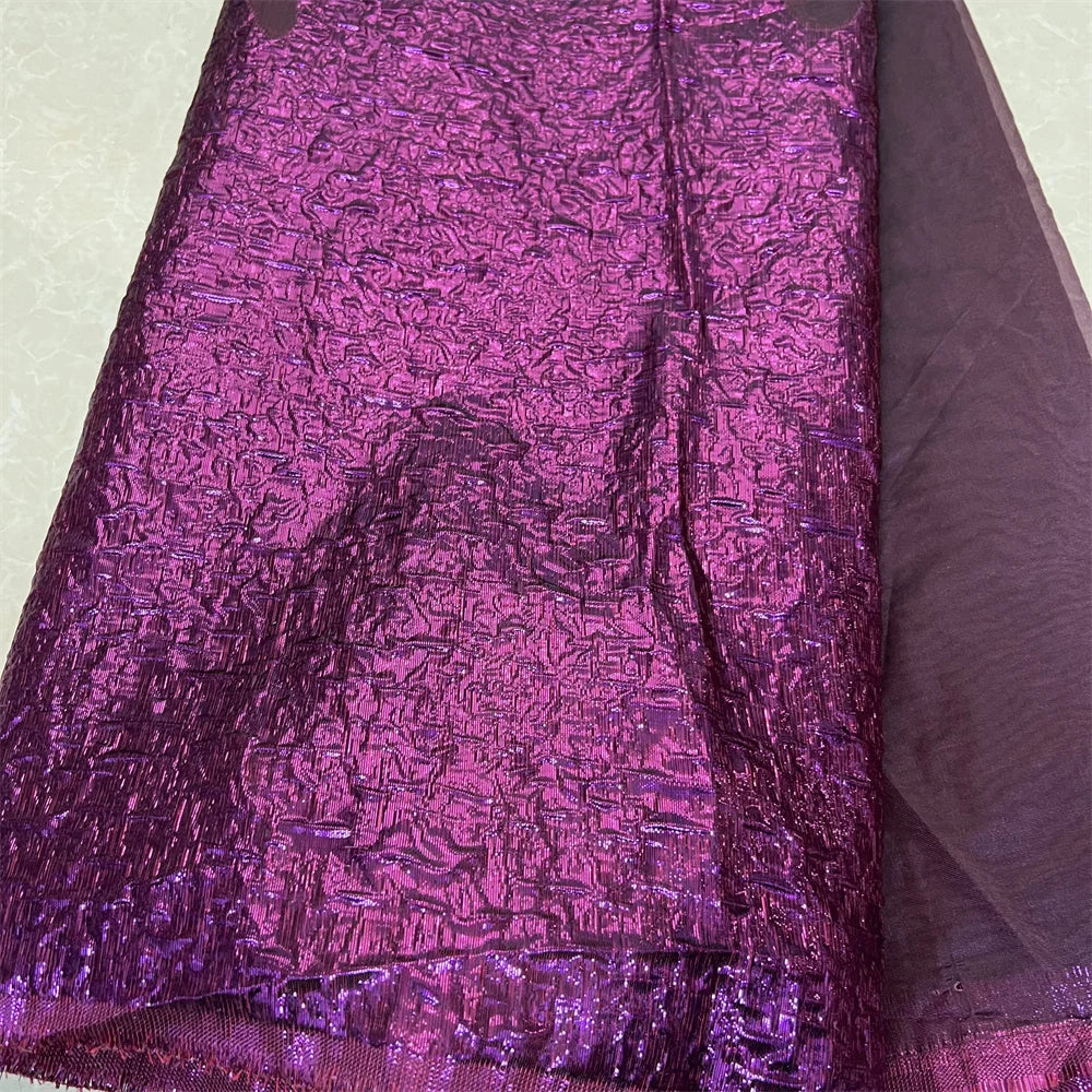 African Nigerian Tulle Lace Fabric, Organza Embroidery, Party Gown, Brocade Jacquard Wedding Dress, High Quality, 5Yard, YXZ157