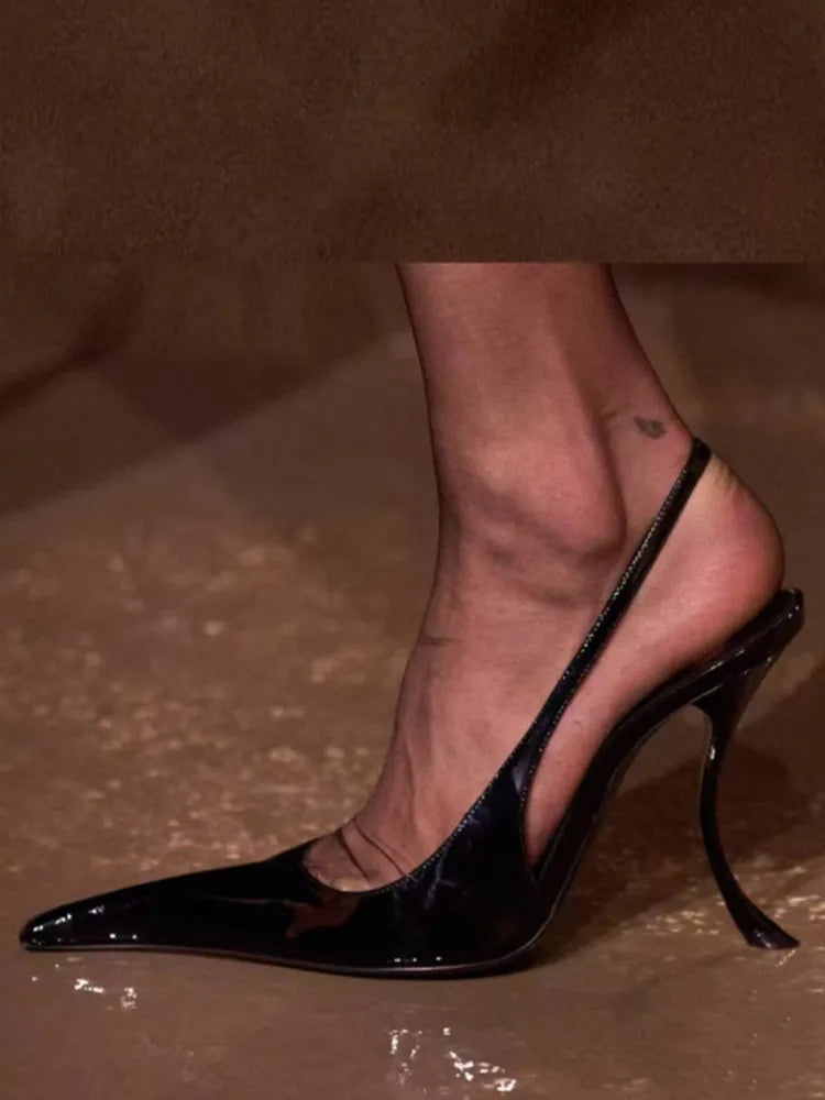 2025 Summer New Women's Slimming High Heel Sandals Fashion Pointed Party Wedding 34-43 Women's Large Sandals
