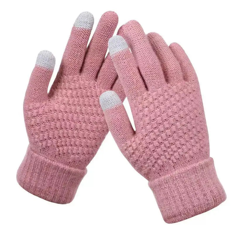 Winter Thermal Touch Screen Gloves – Warm Fleece Knit Unisex