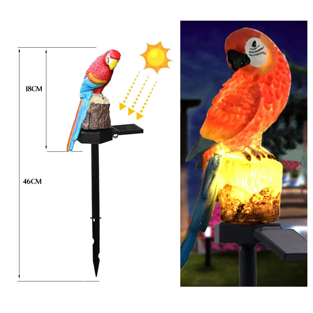 Solar Powered LED Owl Animal Home Artificial Flowers Garden Lights Waterproof
