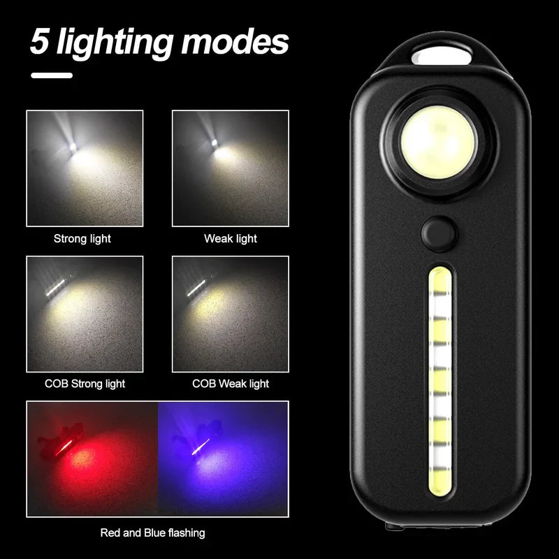 LED Red and Blue Shoulder Police Light with Clip USB Rechargeable