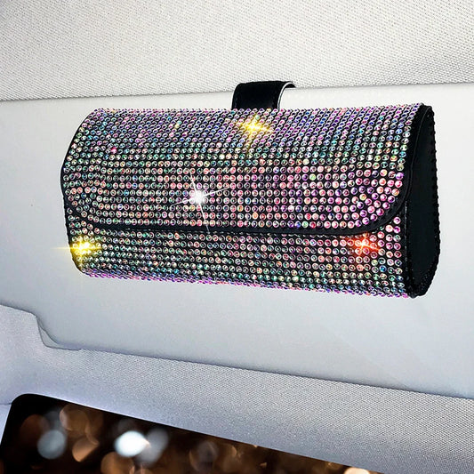 Diamond Car Glasses Case Sunglasses Storage Box