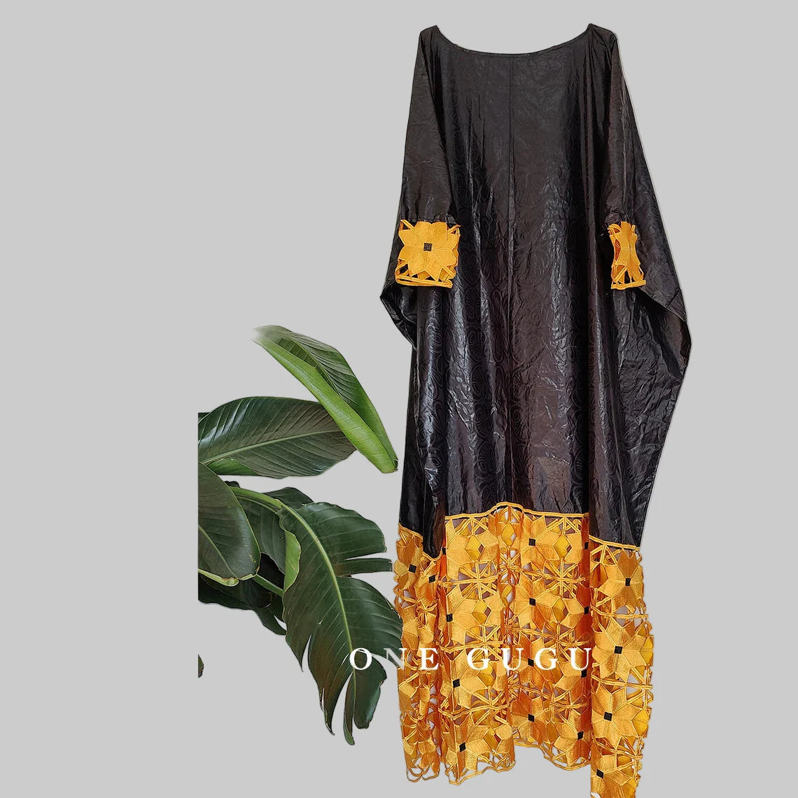 African Bazin Rich Dress With Gold Party Gown Plus Size Dashiki Robe Long Sleeves
