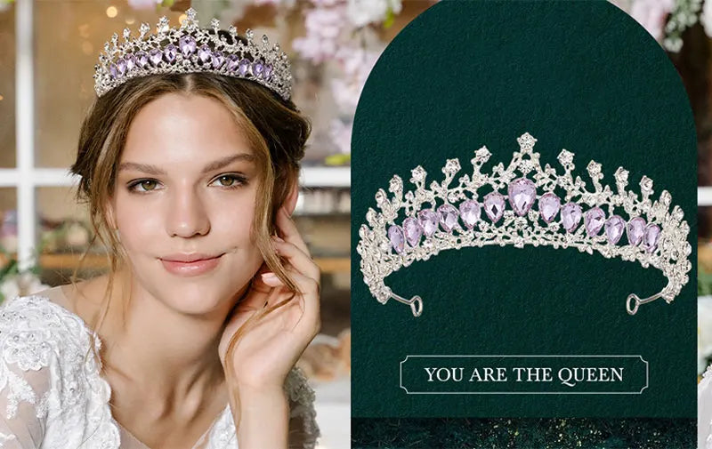 Fashion Gold Silver Color Crystal Rhinestone Tiara And Crowns For Princess Women Diadems Bridal Wedding Hair Accessories