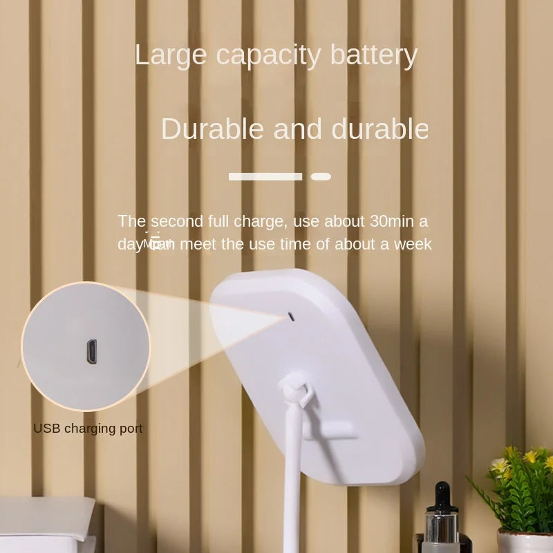 Modern LED Makeup Mirror – 3-Color Light Touch Vanity Mirror with Adjustable Brightness