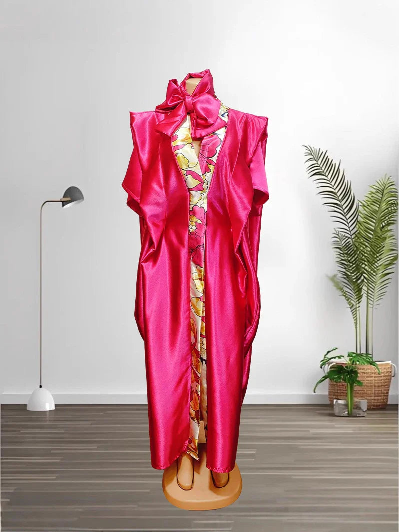 2025 African Dresses for Women Evening Party Dashiki Africa Clothes Robe Plus Size Luxury Dubai Kaftan Abaya Muslim Maxi Dress