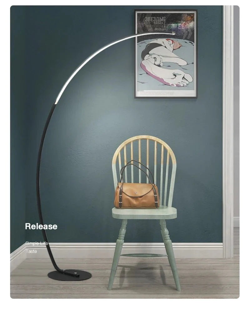 Nordic LED Corner Floor Lamp Simple Black White Floor Light For Dining Room Living Room