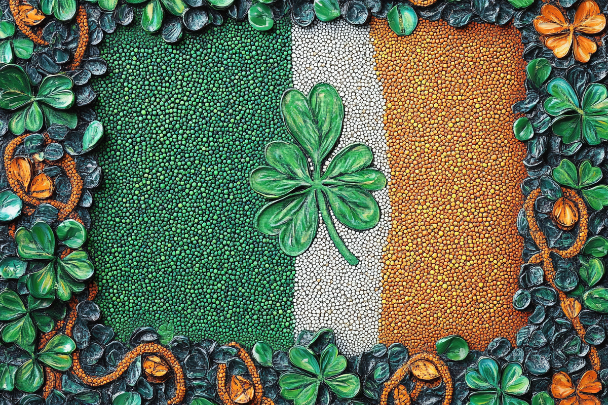 Shamrock Flag Pointillist Blanket
