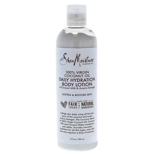 Shea Moisture 100% Virgin Coconut Oil Daily Hydration Body Lotion 13 oz / 384 ml - For All Skin Types