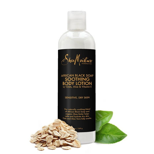 Shea Moisture African Black Soap Soothing Body Lotion Hydrates Dry Skin 369 g/13 oz