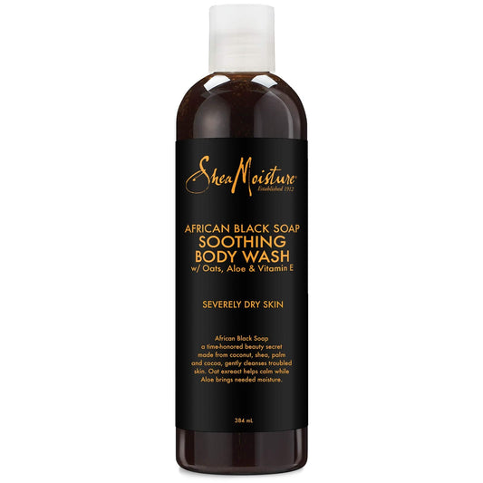 Shea Moisture African Black Soap Soothing Body Wash Gently Cleanses and Conditions 384 ml/13.0 oz