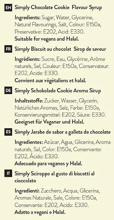 Simply Chocolate Cookie Syrup