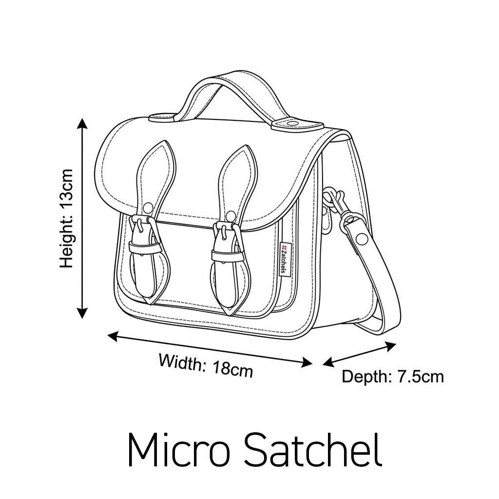Handmade Leather Micro Satchel - Burnt Orange
