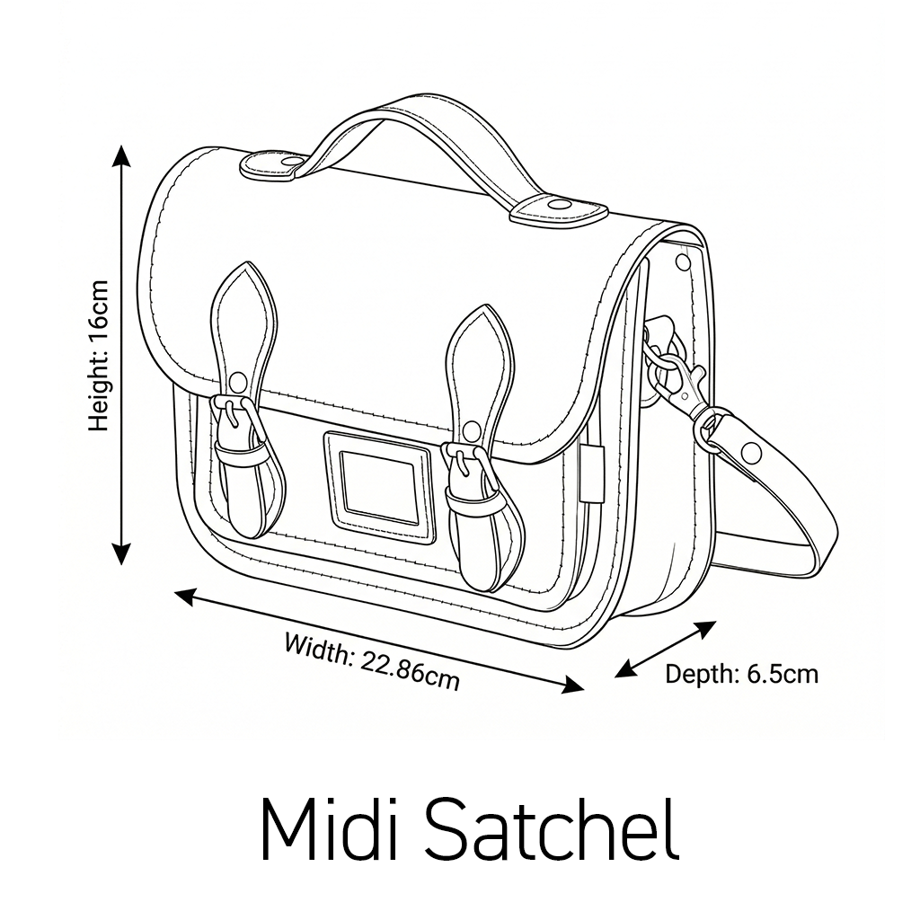 Union Jack Midi Satchel - Pillar Box Red