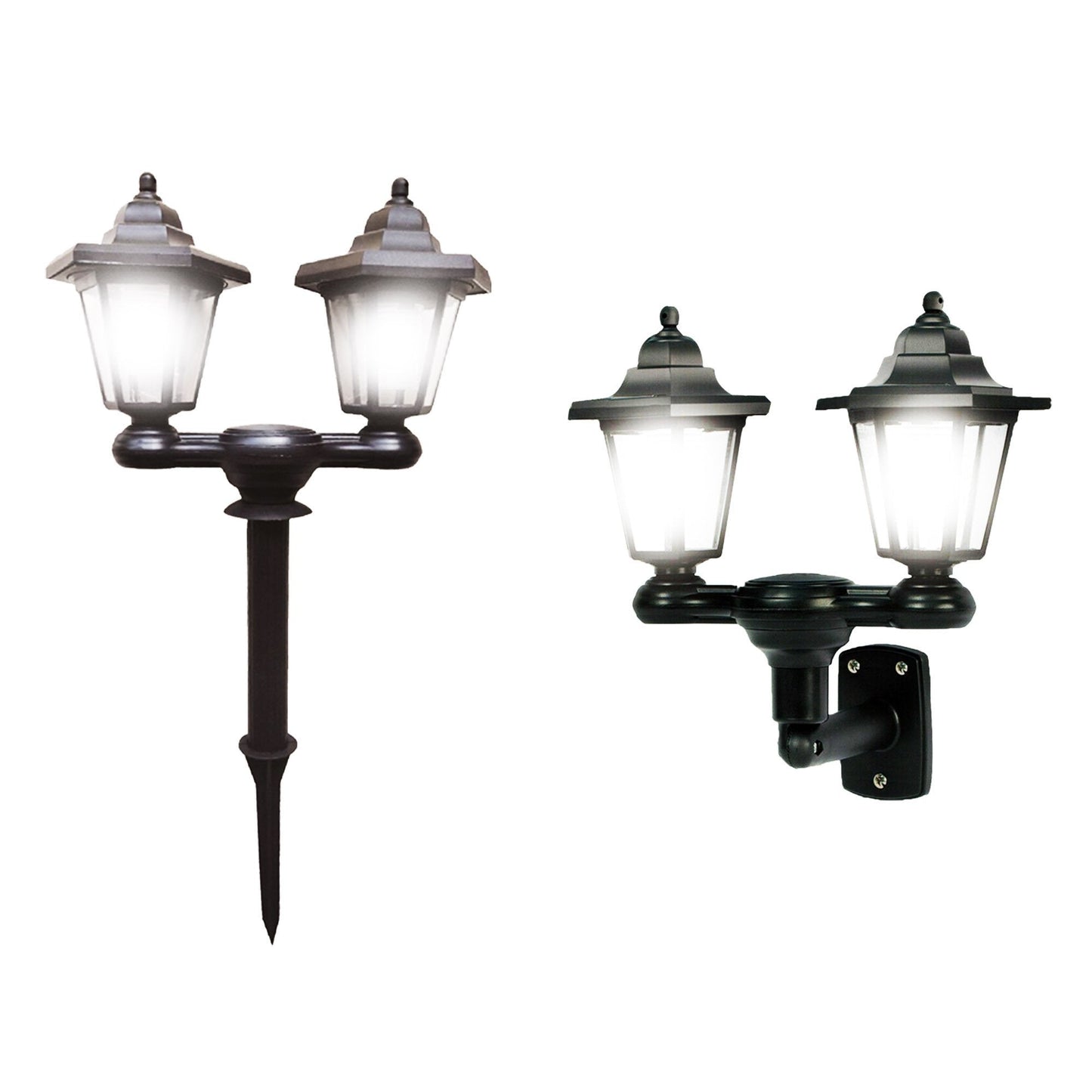 Solar Powered Dual Head LED Lantern