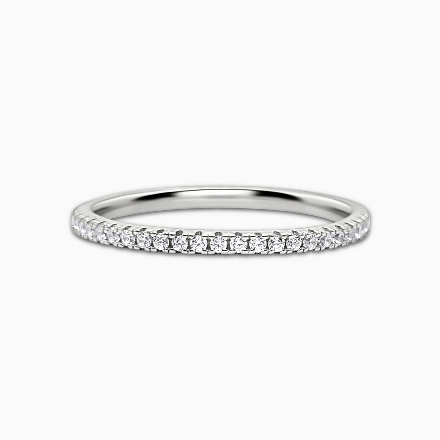 Slim Full Eternity Ring (1.2 mm) in Sterling Silver