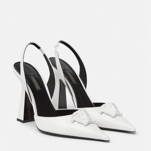 Slingback Heels with Embellishments.