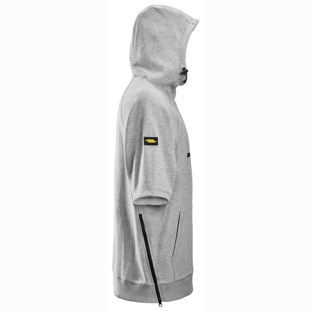 Snickers 2850 Logo Short Sleeve Hoodie Sweatshirt