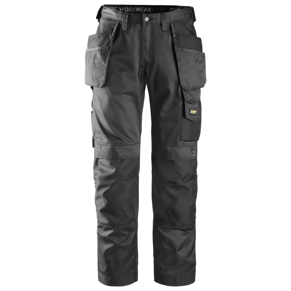 Snickers 3212 Craftsmen Holster Pocket Trousers, DuraTwill Black Waist 31"- Leg 32"- Snickers Size: 46