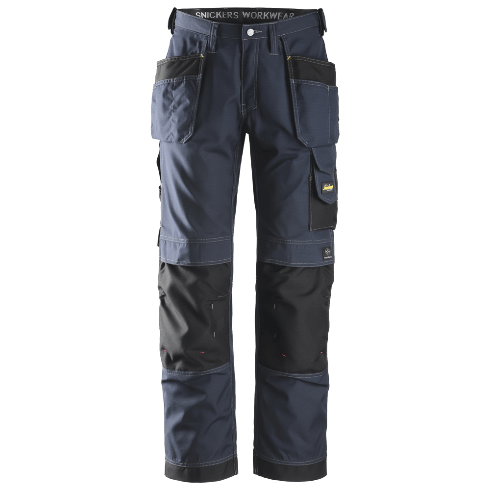 Snickers 3213 Craftsmen Holster Pocket Trousers, Rip-Stop Navy Blue Waist 38"- Leg 32"- Snickers Size: 54