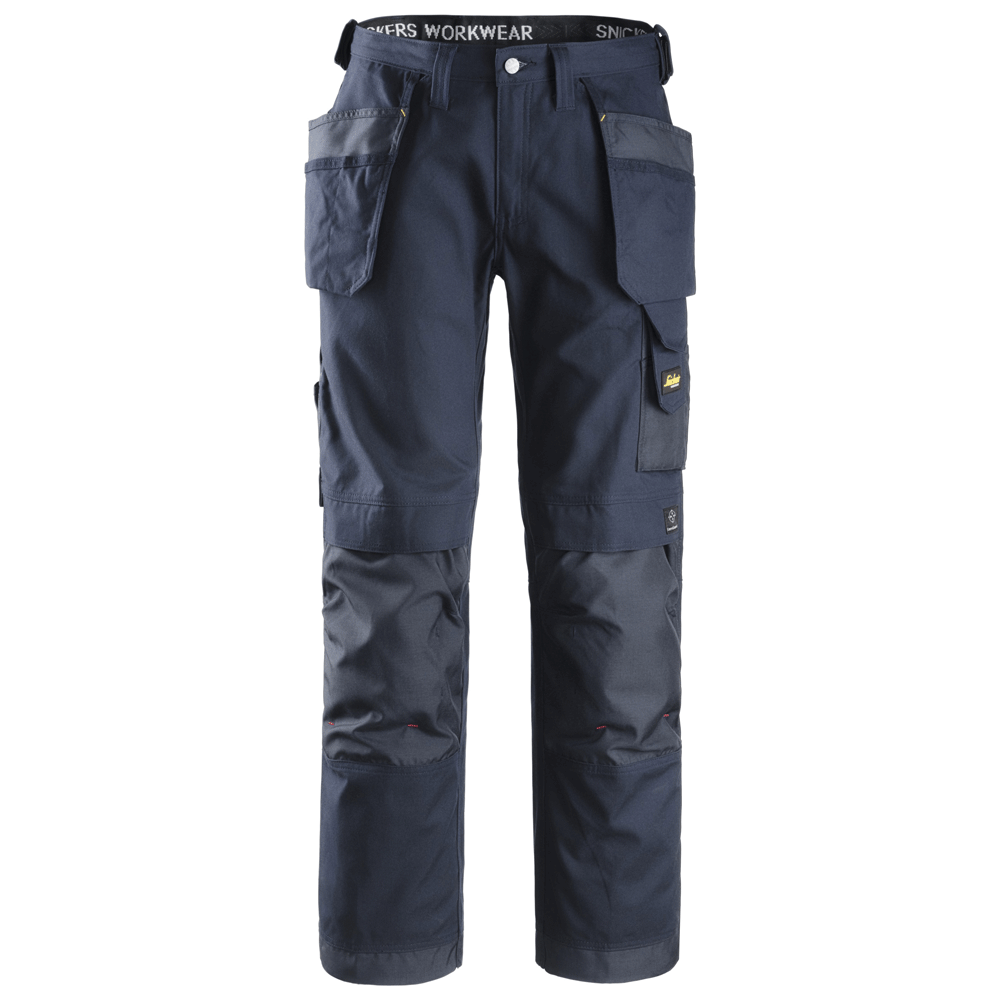 Snickers 3214 Craftsmen Holster Pocket Trousers, Canvas+ Navy Blue Waist 35"- Leg 35"- Snickers Size: 150
