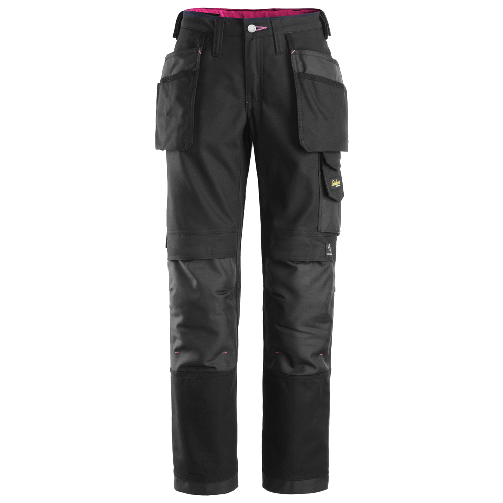 Snickers 3714 Womens Holster Pocket Trousers, Canvas+ Black, 44" Waist 31" Leg-Snickers 52