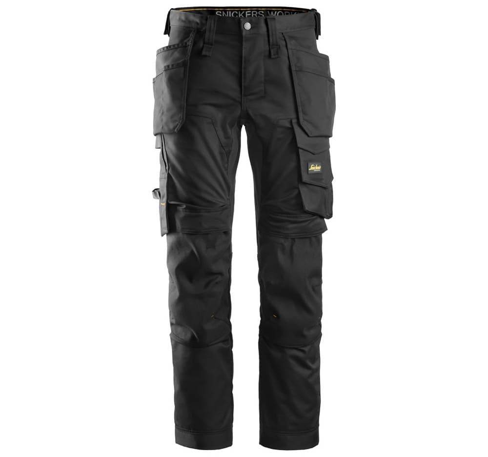Snickers 6241 AllroundWork, Stretch Work Knee Pad Trousers Holster Pockets Black