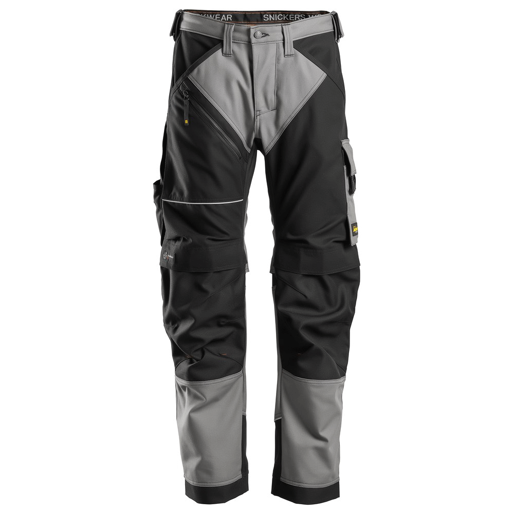 Snickers 6314 RuffWork, Canvas+ Kneepad Work Trousers Grey Snickers 56 (39" Waist, 32" Leg)