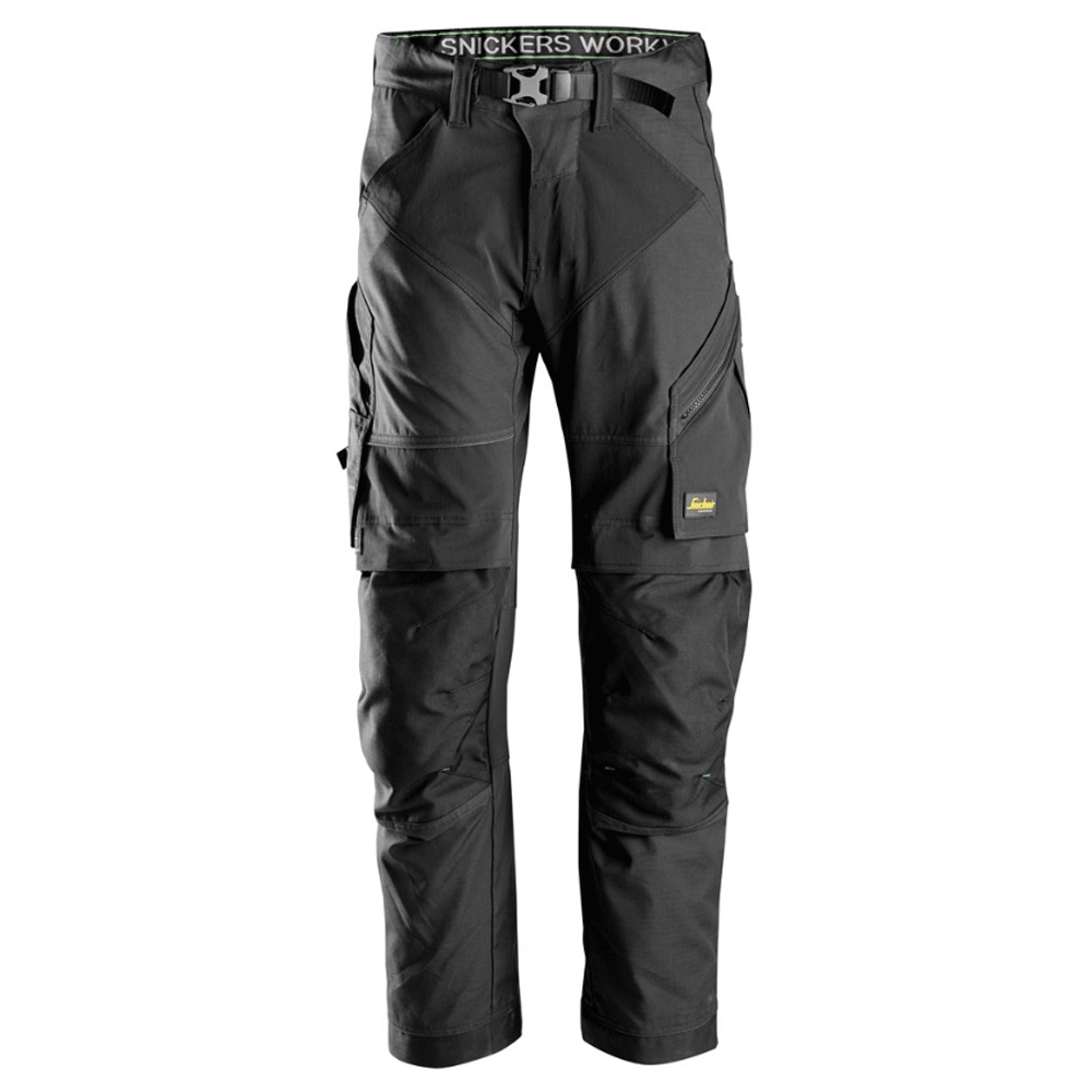 Snickers 6903 FlexiWork Stretch Kneepad Work Trousers Black 36" Waist 28" Leg - Snickers Size 204